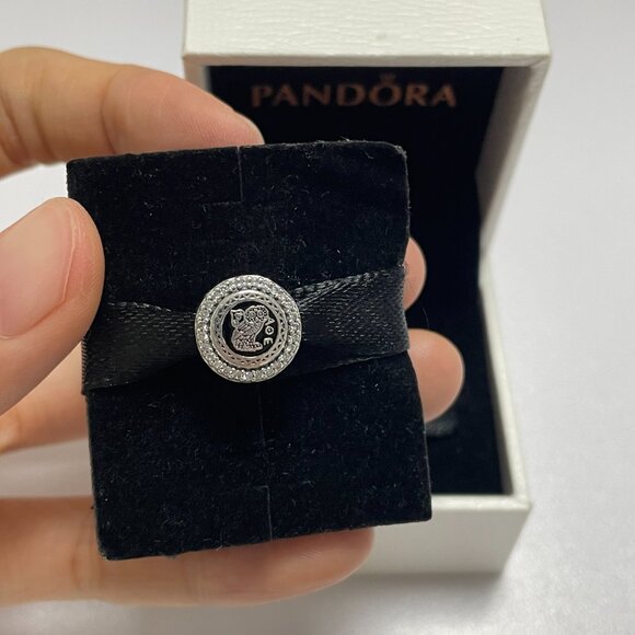 PANDORA Charm Goddess Athena Owl Silver Charm Bead - Picture 1 of 5
